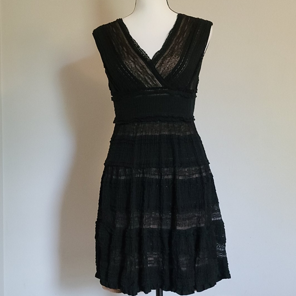 Black lace Midi dress